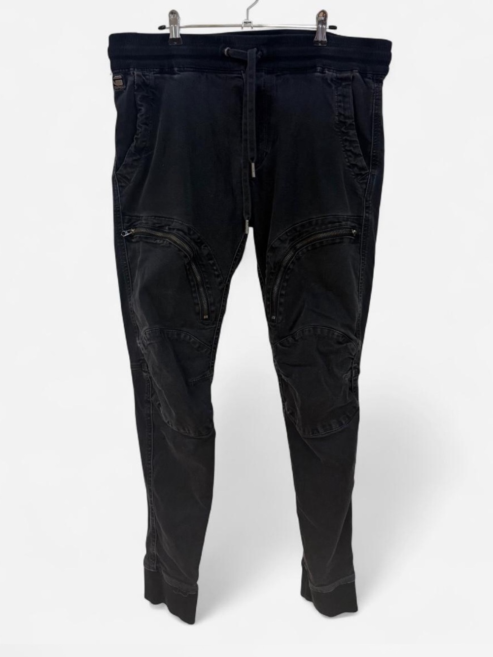 G-Star Black Jogger Pants with Articulated Knee Panels
